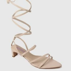 Milliot & Co Nurita Harith Hazel Pointed Toe Heels (Nude)