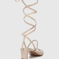 Milliot & Co Nurita Harith Hazel Pointed Toe Heels (Nude)