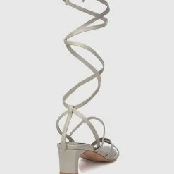 Milliot & Co Nurita Harith Hazel Pointed Toe Heels (Dark Olive Green) Shoes