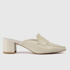 Milliotandco Birthday Party Pointed Toe Heel Loafers (White)