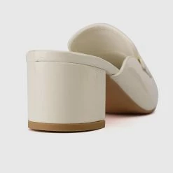 Milliotandco Birthday Party Pointed Toe Heel Loafers (White)