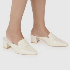 Milliotandco Birthday Party Pointed Toe Heel Loafers (White)