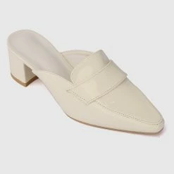Milliotandco Birthday Party Pointed Toe Heel Loafers (White)