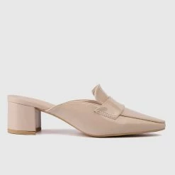 Milliotandco Birthday Party Pointed Toe Heel Loafers (Nude) Shoes