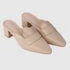 Milliotandco Birthday Party Pointed Toe Heel Loafers (Nude) Shoes