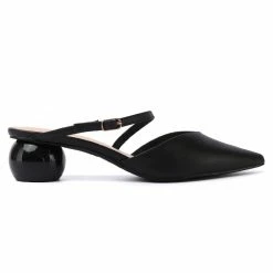 Milliotandco Ever After Pointed Toe Slip On Heels (Black)