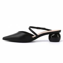 Milliotandco Ever After Pointed Toe Slip On Heels (Black)