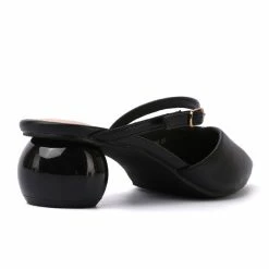 Milliotandco Ever After Pointed Toe Slip On Heels (Black)