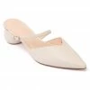 Milliotandco Shoes Ever After Pointed Toe Slip On Heels (Beige)