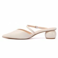 Milliotandco Shoes Ever After Pointed Toe Slip On Heels (Beige)