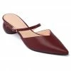Milliotandco Ever After Pointed Toe Slip On Heels (Maroon)