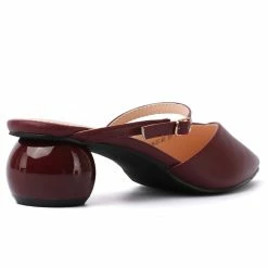 Milliotandco Ever After Pointed Toe Slip On Heels (Maroon)