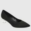 Milliot & Co Agatha Pointed Toe Heels (Black)