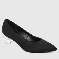 Milliot & Co Agatha Pointed Toe Heels (Black)
