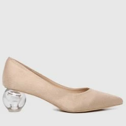 Milliot & Co Agatha Pointed Toe Heels (Nude)