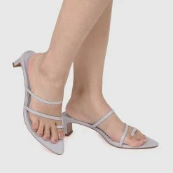 Milliotandco Shoes Nurita Harith Hellen Pointed Toe Heels (Grey)