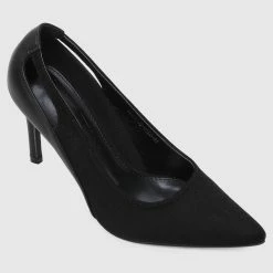 Milliotandco Confident Pointed Toe Heels (Black) Shoes