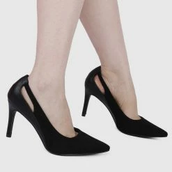 Milliotandco Confident Pointed Toe Heels (Black) Shoes