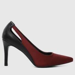 Milliotandco Confident Pointed Toe Heels (Dark Red)