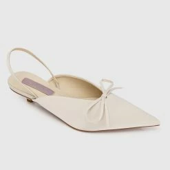 Milliotandco Nurita Harith Hannah Pointed Toe Heels (Beige) Shoes