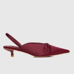 Milliotandco Shoes Nurita Harith Hannah Pointed Toe Heels (Maroon)