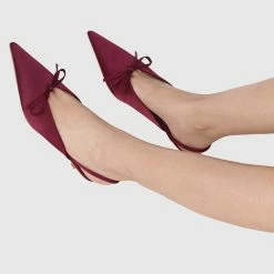 Milliotandco Shoes Nurita Harith Hannah Pointed Toe Heels (Maroon)