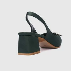 Milliotandco Dazzling Pointed Toe Heels (Dark Green)