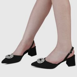 Milliotandco Drusilla Pointed Toe Heels (Black)