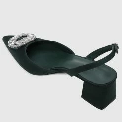 Milliotandco Drusilla Pointed Toe Heels (Dark Green)