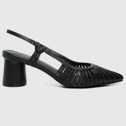 Milliotandco Shoes Tower Pointed Toe Heels (Black)