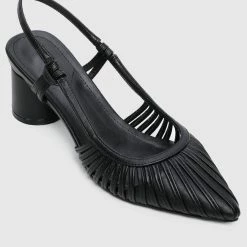 Milliotandco Shoes Tower Pointed Toe Heels (Black)