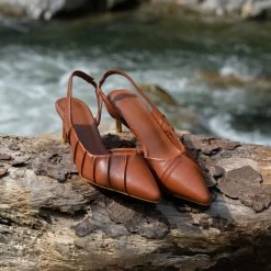 Milliotandco Shoes Earth Edit Davinia Pointed Toe Heels (Cinnamon)