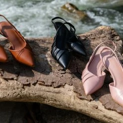 Milliotandco Earth Edit Davinia Pointed Toe Heels (Pink)