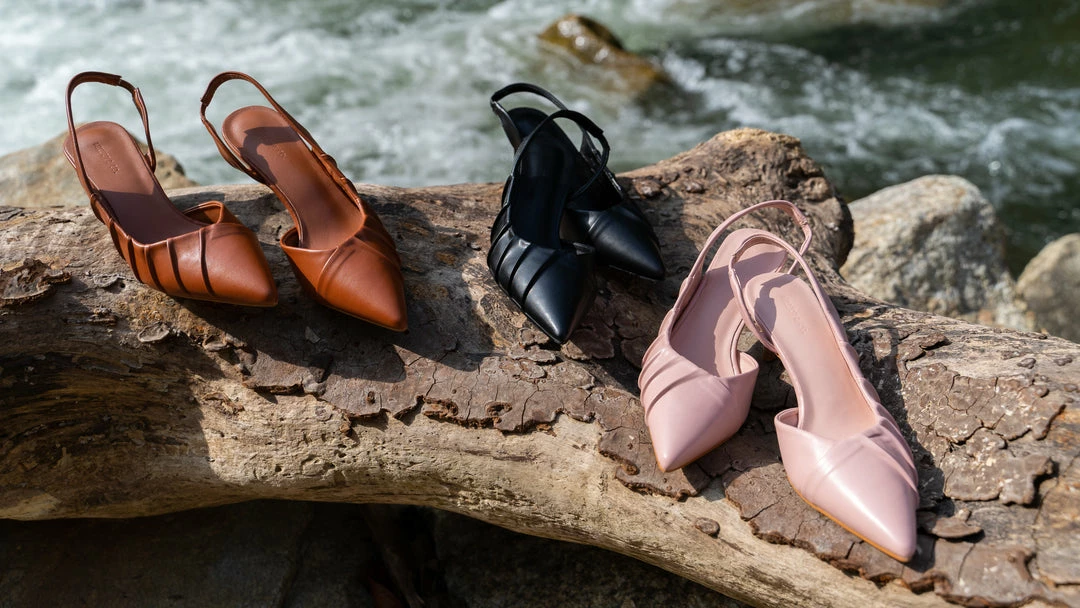 Milliotandco Earth Edit Davinia Pointed Toe Heels (Pink)