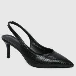 Milliotandco Faye Pointed Toe Heels (Black) Shoes