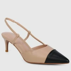 Milliotandco Hadley Pointed Toe Heels (Tan) Shoes