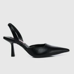 Milliot & Co Nurita Harith Hadid Pointed Toe Heels (Black) Shoes