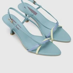 Milliotandco Nurita Harith Harleen Pointed Toe Heels (Light Blue) Shoes