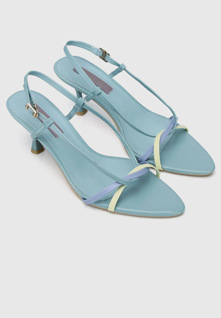 Milliotandco Nurita Harith Harleen Pointed Toe Heels (Light Blue) Shoes