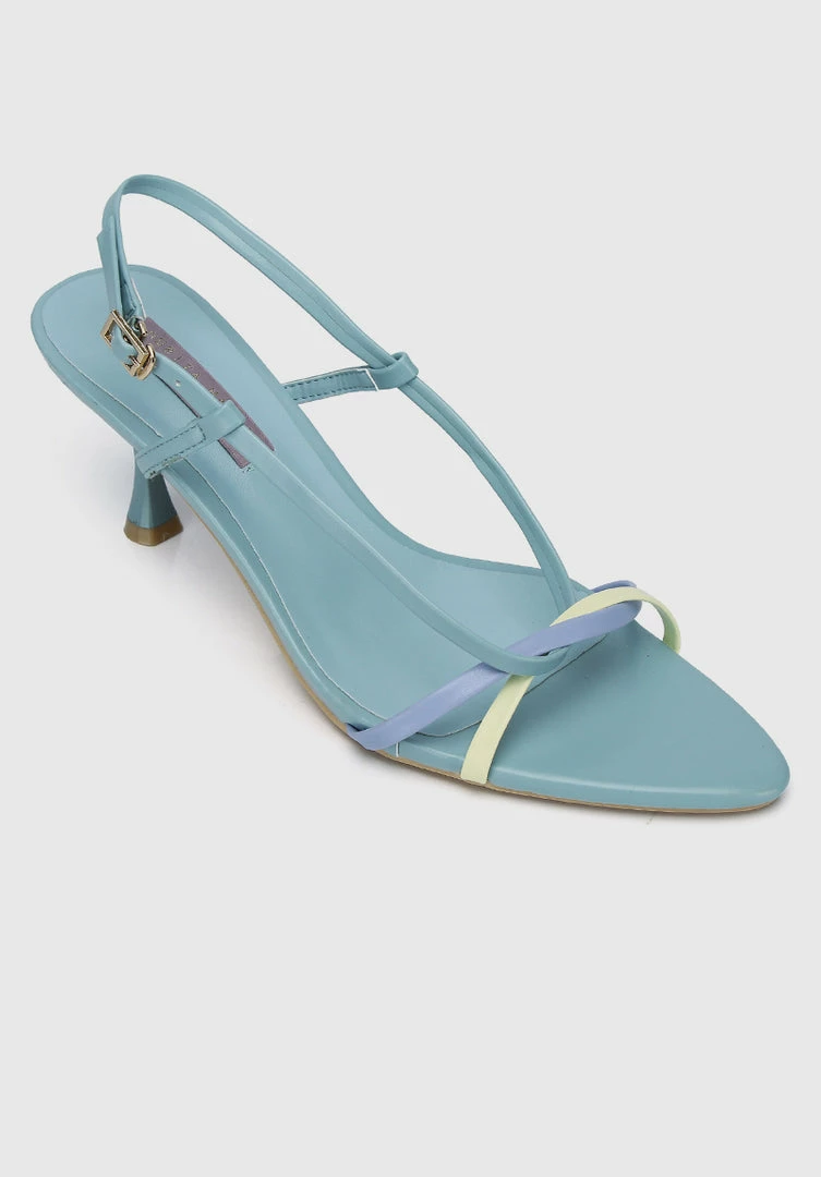 Milliotandco Nurita Harith Harleen Pointed Toe Heels (Light Blue) Shoes