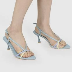 Milliotandco Nurita Harith Harleen Pointed Toe Heels (Light Blue) Shoes