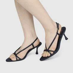 Milliotandco Nurita Harith Harleen Pointed Toe Heels (Navy)