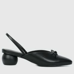 Milliotandco Earth Edit Isolde Rounded Toe Heels (Black) Shoes