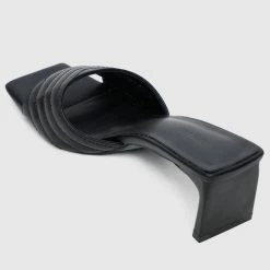 Milliotandco Classy Quilted Slide Heels (Black)