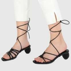 Milliotandco Elizabeth Thong Heels (Black)