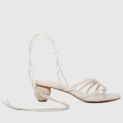 Milliotandco Elizabeth Thong Heels (Almond) Shoes