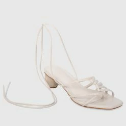 Milliotandco Elizabeth Thong Heels (Almond) Shoes