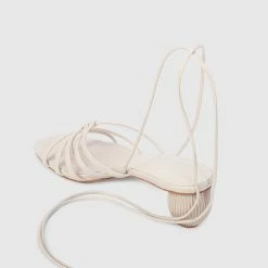 Milliotandco Elizabeth Thong Heels (Almond) Shoes