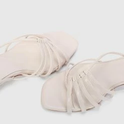 Milliotandco Elizabeth Thong Heels (Almond) Shoes