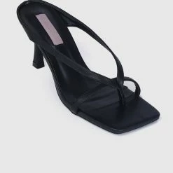 Milliotandco Shoes Nurita Harith Hetty Open Toe Heels (Black)